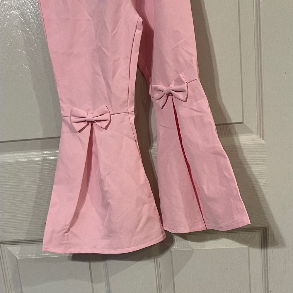 Pink Girls Pants Suit with Butterflies and Bows NWOT 6Y - Picture 7 of 10